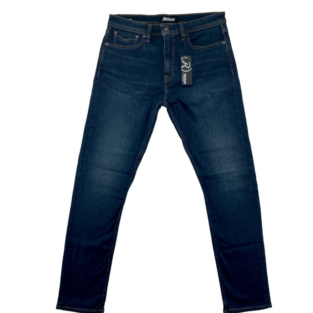 Revtown Men's Taper Washed Indigo Blue Denim Jeans size 32x32 NWT